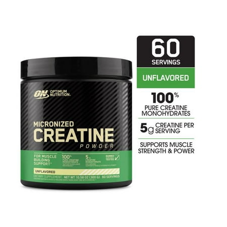 Optimum Nutrition, Micronized Creatine Powder, Unflavored 60 Servings