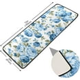 thumbnail image 2 of Kitchen Rugs and Mats Non-Skid Washable Runner Rugs Rose Blue Flower Floral Long 72x24 inch for Floor Cushioned Hallway Entryway Indoor 2x6, 2 of 7