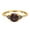 Natural Chocolate Smoky Quartz Yellow Tone Silver, variant on Natural Chocolate Smoky Quartz Size-5 Art Deco Round Vintage Style Triangular Cluster CZ Wedding Engagement Rings For Women 925 Sterling Silver Gifts For Her