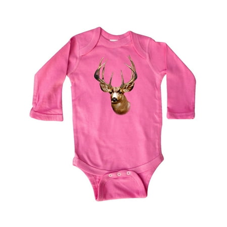 

Inktastic Deer Head Hunter Gift Baby Boy or Baby Girl Long Sleeve Bodysuit