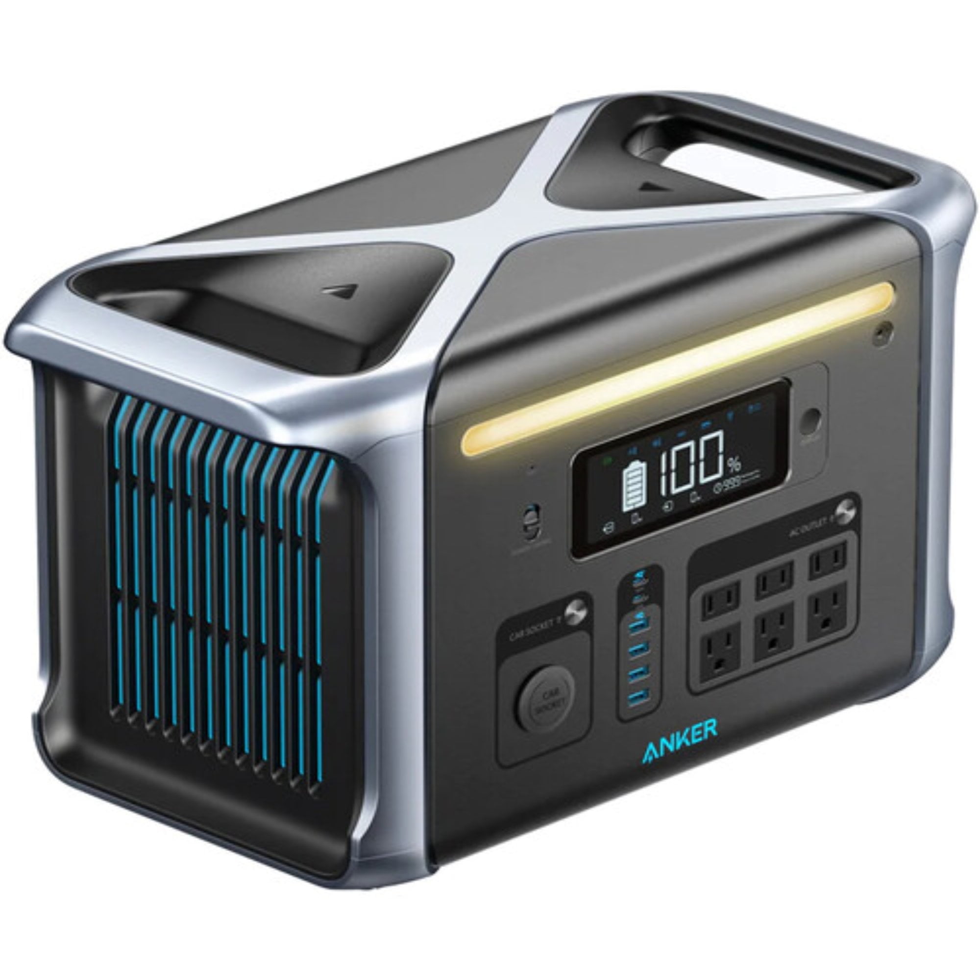 Anker SOLIX F2600 Portable Power Station with 2560Wh LFP Battery, Maximum  1000W Solar Input, and HyperFlash 1440W AC Input - Walmart.com