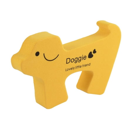 - Cartoon Dog Shape Finger Protector Door Stopper Guard Yellow