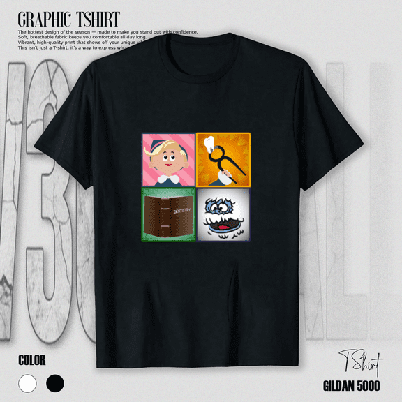 Rudolph Hermey Squares Retro Holiday Characters Classic Christmas Art Unisex T-Shirt, up to size 5XL