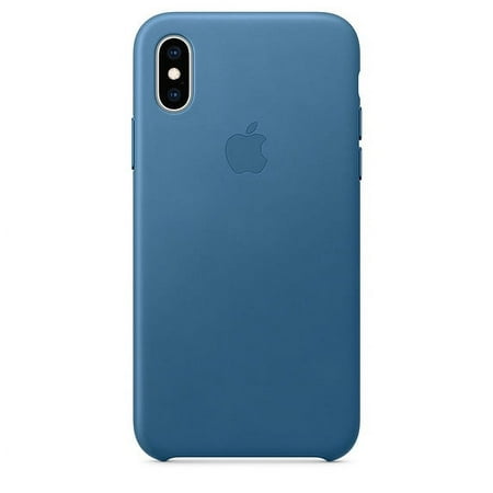 Apple Leather Case for iPhone XS - Cape Cod Blue