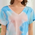 thumbnail image 5 of Smilooen Tie Dye Womens Pajama Sets Short Sleeve 2 Piece PJ Sets Women Summer Loungewear with Pockets, S-2XL, 5 of 7