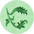thumbnail image 1 of Ahgly Company Machine Washable Indoor Round Transitional Mint Green Area Rugs, 3' Round, 1 of 7