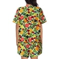 thumbnail image 6 of Fotbe Berries And Citrus Print Pajama Set for Women 2 Piece Loungewear Short Sleeve Tops and Shorts Set Soft Sleepwear-Large, 6 of 7