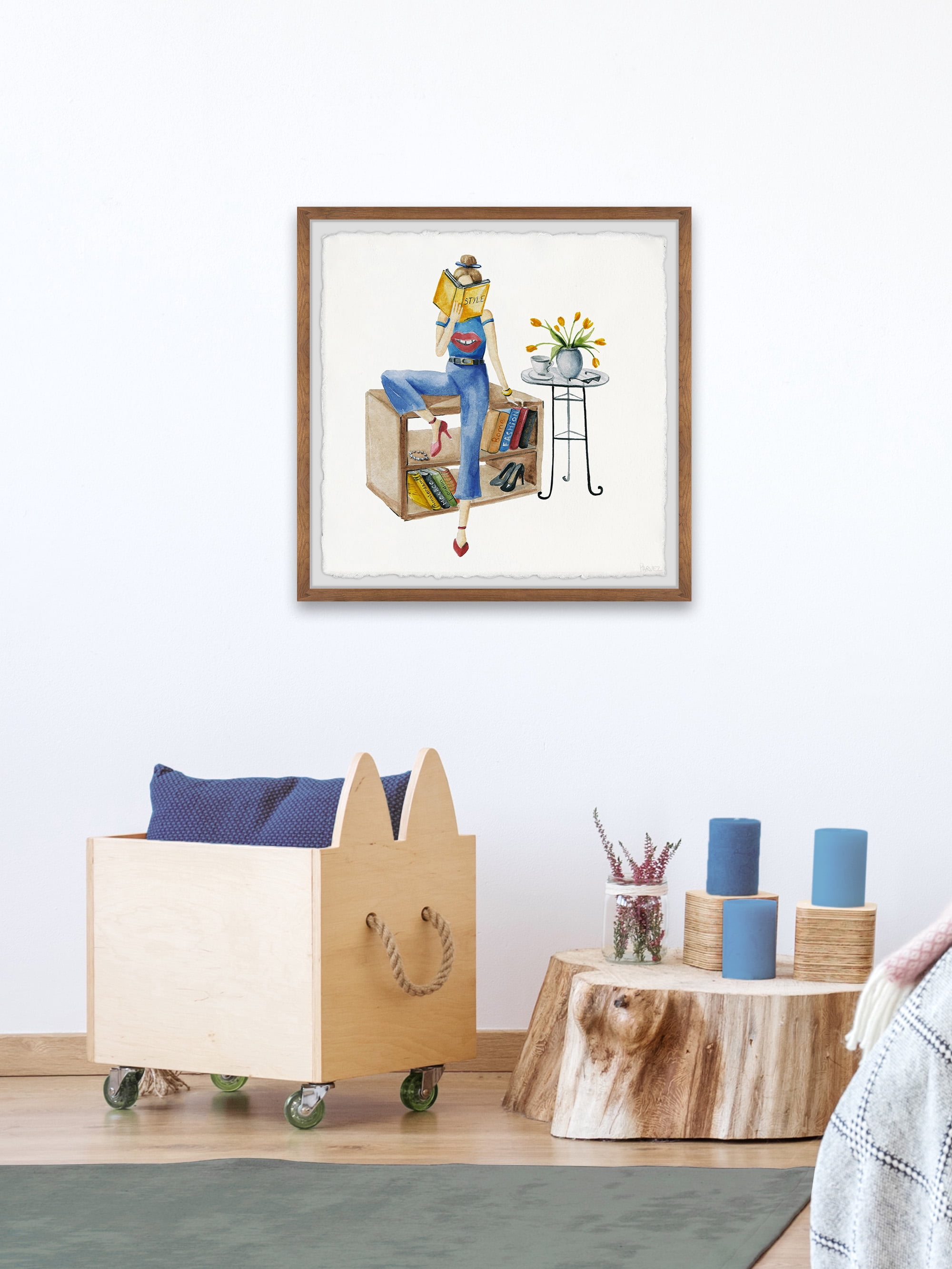 Parvez Taj Reading Lippies Framed Wall Art