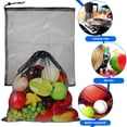 thumbnail image 3 of 10 Pcs Drawstring Mesh Bag Bags for Sports Laundry Ball Camping Vegetable Net Beach, 3 of 6