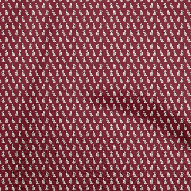 oneOone Georgette Viscose Maroon Fabric Animal Sewing Craft Projects Fabric Prints By Yard 42 Inch Wide