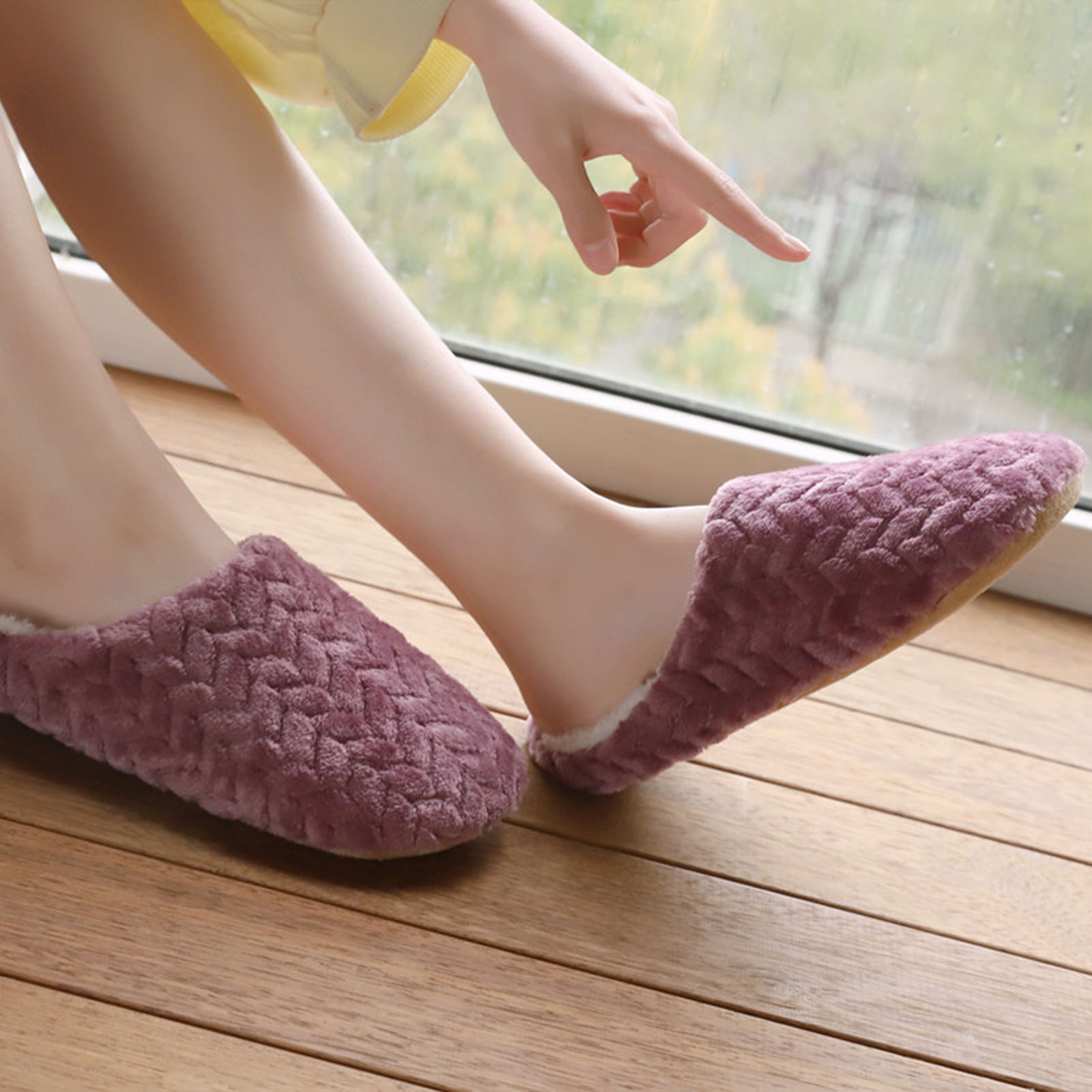 Chaussons D’été Femme En Lin – Bout Ouvert, Semelle Souple Antidérapante, Pour Maison/bureau, Confortables Et Respirants
