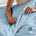 thumbnail image 6 of Bare Home Luxury Duvet Cover and Sham Set - Premium 1800 Collection - Ultra-Soft - Queen, Light Blue, 3-Pieces, 6 of 8