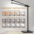 thumbnail image 4 of shiyou-LED Desk Lamp Dimmable Table Lamp with USB Charging Port, 50 Lighting Modes, Adjustable Foldable Dual Swing Arm Architect Desk Lamp for Home Office, Eye-Caring Reading Lamp w/Pen Holder 45min, 4 of 4