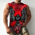 thumbnail image 1 of Pattern Print Muscle Tank For Retro Athletic Sleeveless Shirt Suitable For Daily Casual Wear And Gym Workout, 1 of 3
