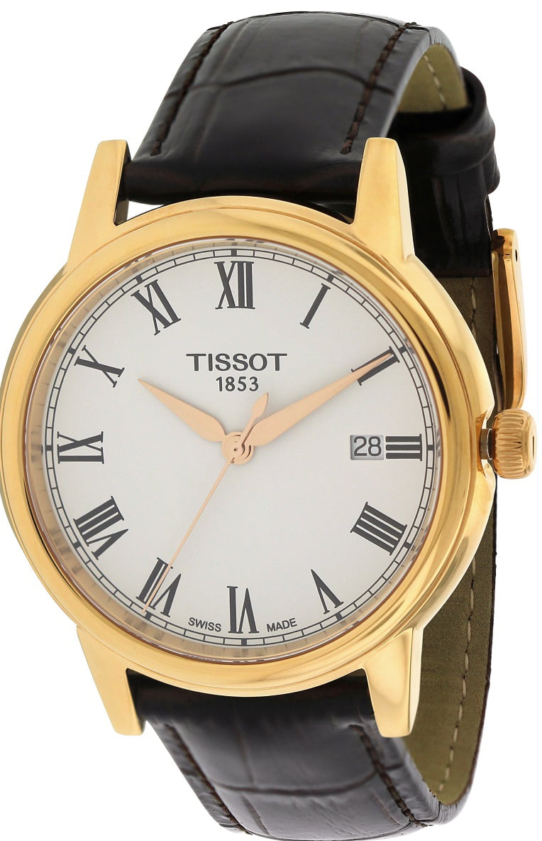 Tissot T-Classic Carson White Dial Rose Gold-tone Mens 