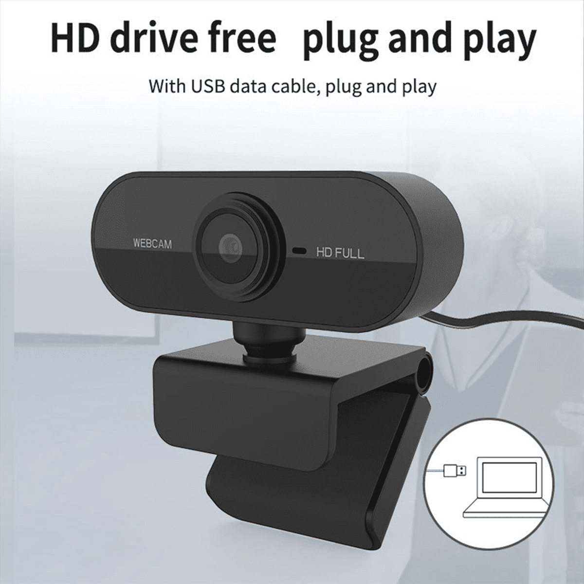 2X 1080P Webcam with Microphone HD Webcam USB Camera for PC Laptop, Zoom, Skype, Facetime, , Linux