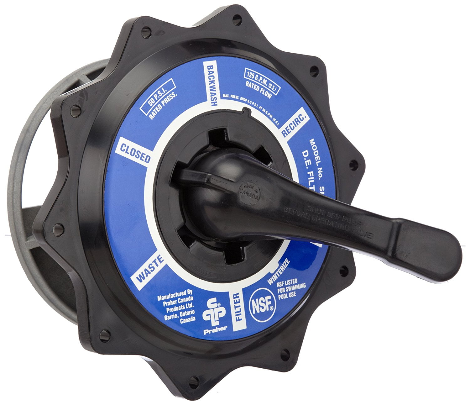 Praher SM202 Top Valve Assembly for 2" Multi Port Valve Replaces Jandy R0443900