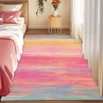 thumbnail image 2 of Vibrant Rainbow Area Rug - Colorful Stripe Kids Rug, Plush Machine Washable Rug for Girls Bedroom, Nonslip Kids Carpet for Nursery, 2 of 8