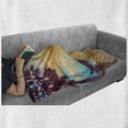 thumbnail image 6 of Beach Soft Flannel Fleece Blanket, Coastal View of Sandy Landscape Holiday Party Wedding Ocean Tropic Print, Cozy Plush for Indoor and Outdoor Use, 50" x 70", Sky Blue Apricot Purple, by Ambesonne, 6 of 6