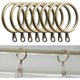 thumbnail image 1 of Paquete de 50 anillos de metal para cortinas, diámetro interior de 38 mm, anillos grandes para barra de cortina, anillos deslizantes con ojales para cortinas, anillos colgantes (latón), 1 of 4