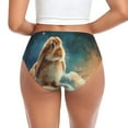thumbnail image 3 of Starry Sky Cloud Cute Rabbit Womens Briefs Underwear, No Show Seamless Underwear for Women, Soft Stretch Women's Panties, Classic Hipster Panties Bikini Underwear Briefs for Ladies, 3 of 6