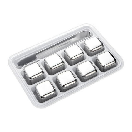 

Catinbow 4/6/8-Pack Whiskey Ice Cubes Stainless Steel Ice Cubes High Cooling Technology Stainless Steel Ice Cubes Stones Ideal for Scotch Irish Whiskey forceful