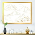 thumbnail image 3 of Designart 'Minimalistic Gold Linear Set Of Clouds and Mountains' Modern Framed Art Print, 3 of 4