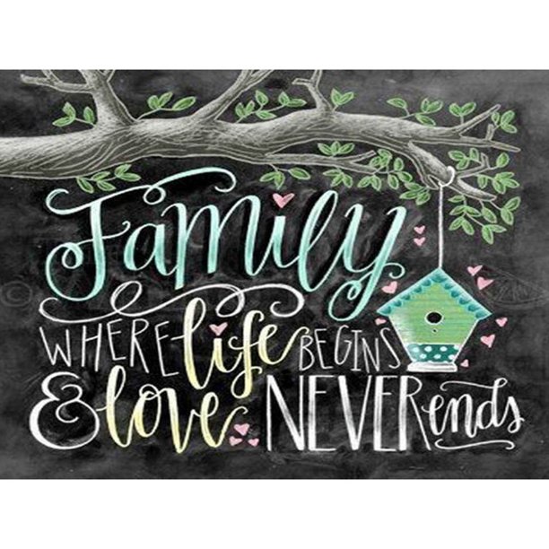 Taladro diamante pintura (DB0934) 5D DIY letra completa familia punto de cruz bordado 40x50cm Hugtrwg Para estrenar