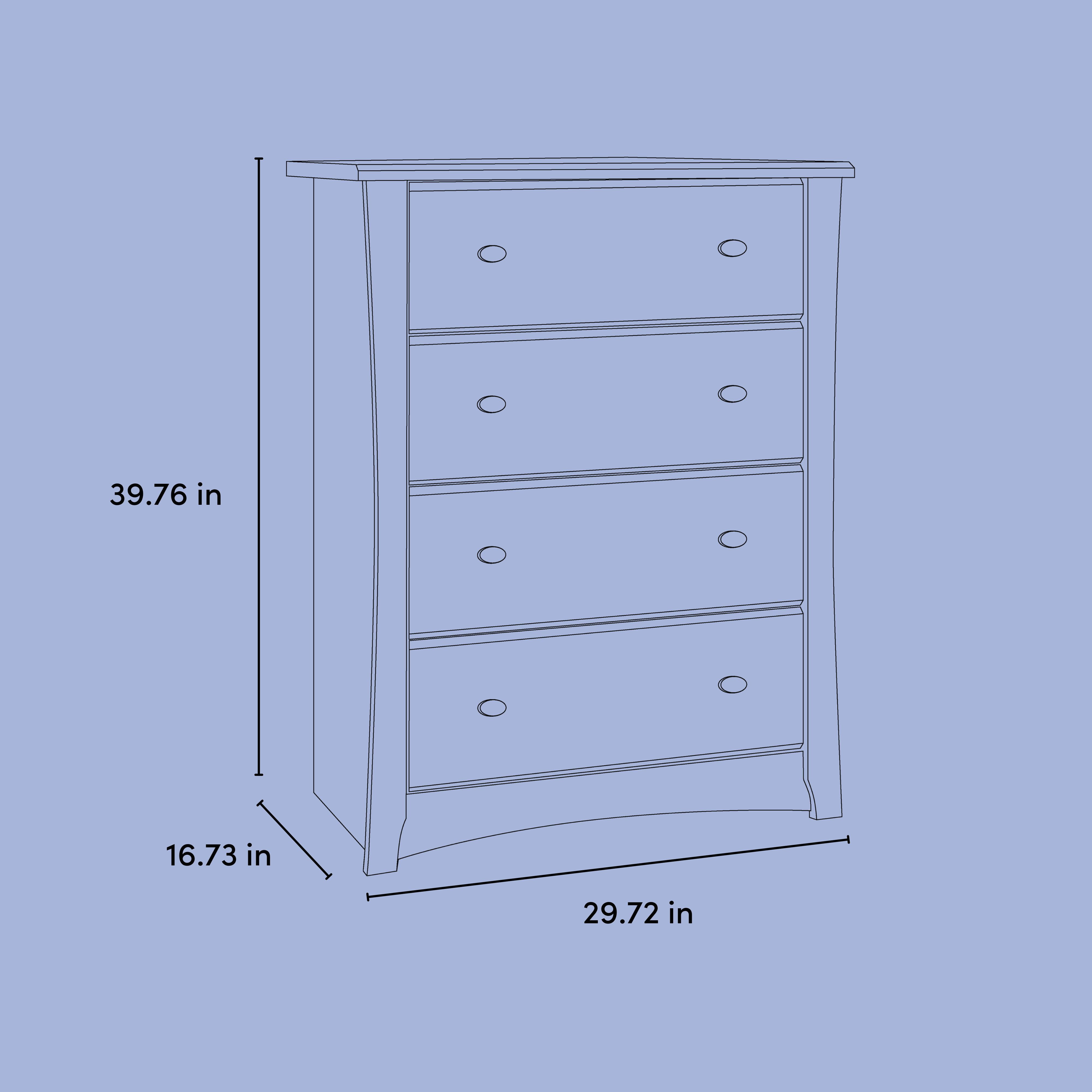 Commode à 4 Tiroirs Crescent de Storkcraft