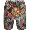 thumbnail image 4 of Jean Michel Basquiat Men's Beach Shorts Quick Dry Athletic Workout Swim Shorts Elastic Waist Drawstring Summer Shorts, 4 of 5
