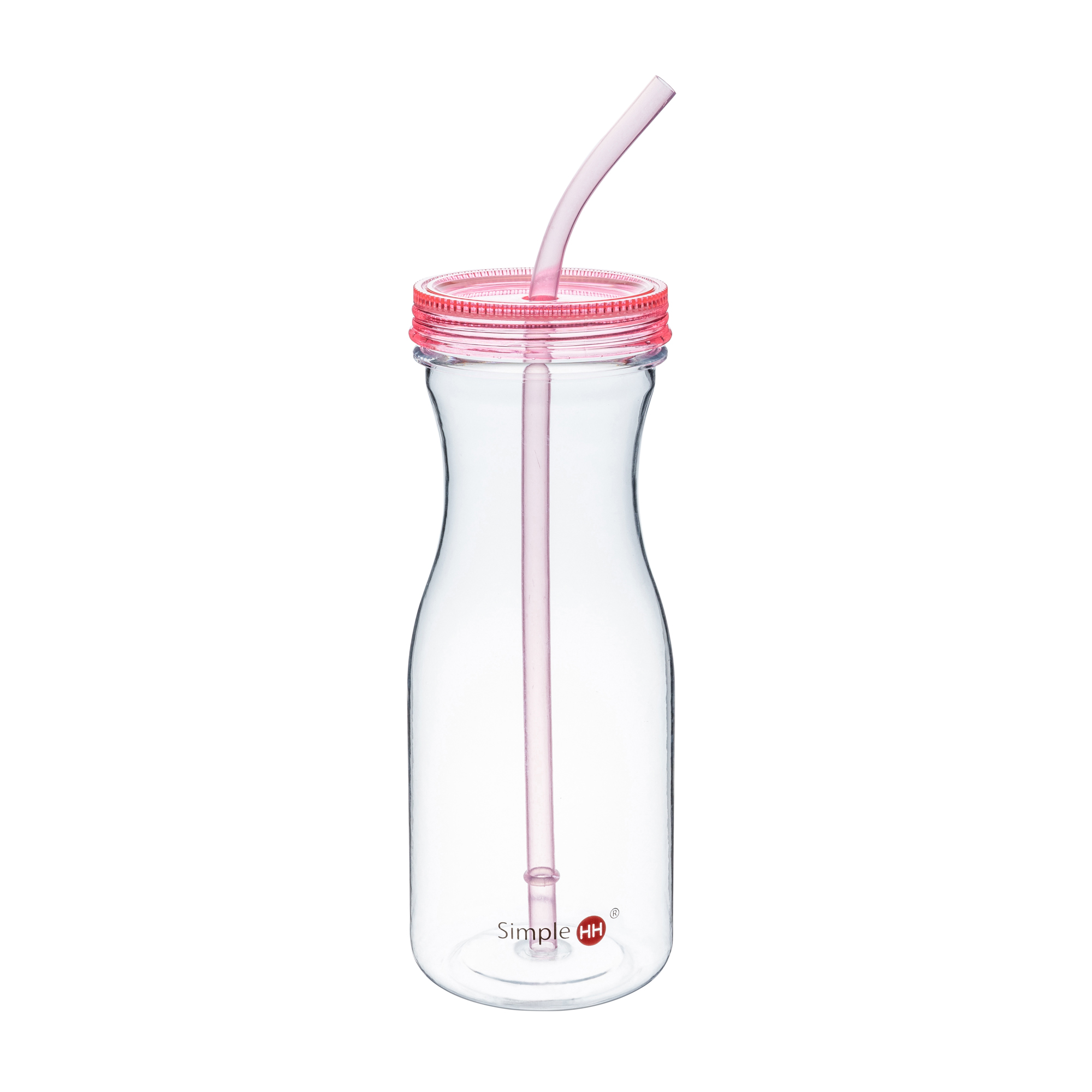 Water Bottle With Straw Made by Simple HH33oz BPA Free Tritan Cold Drink  Tumbler with Straw （Multi-color selection)(Black) 