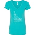 thumbnail image 3 of Inktastic Idaho State Word Salad Women's V-Neck T-Shirt, 3 of 5