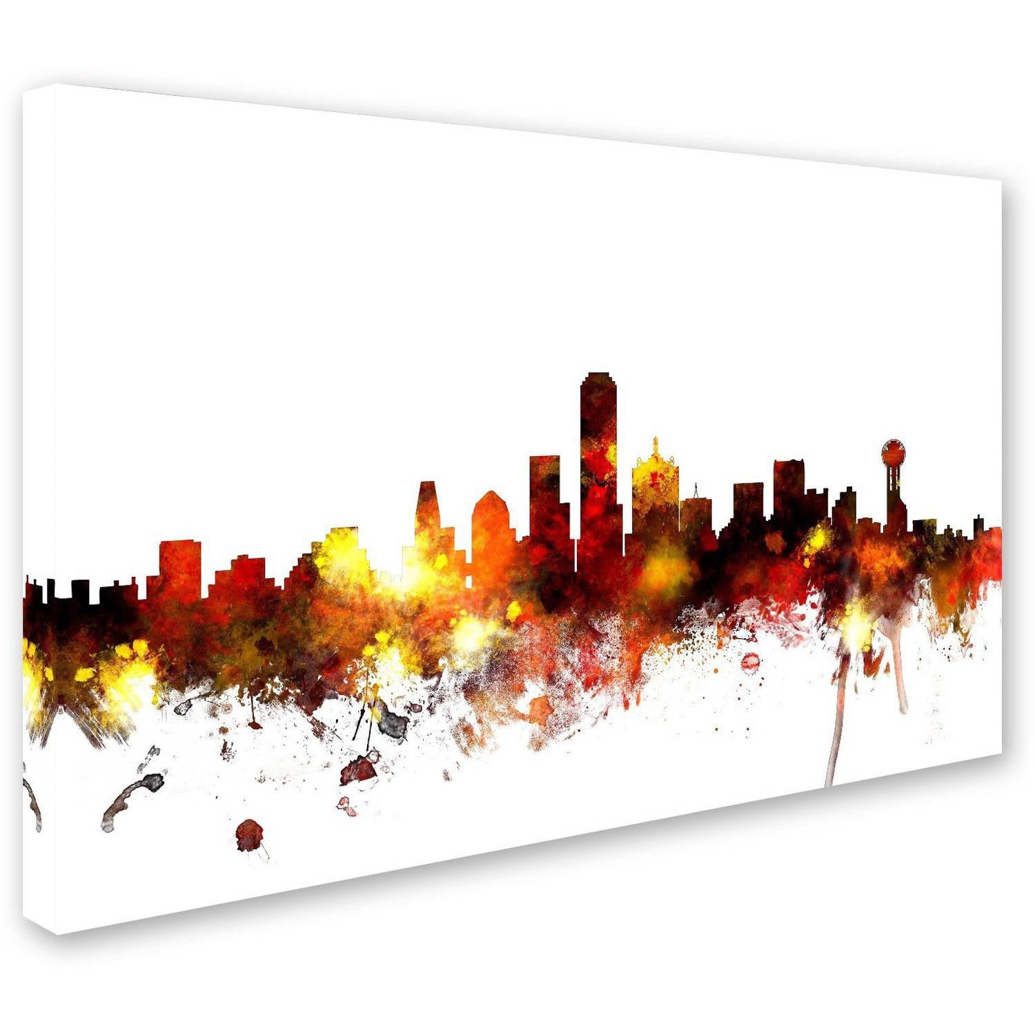 Trademark Fine Art "Dallas Texas Skyline II" Canvas Art by Michael Tompsett