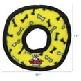 thumbnail image 6 of Tuffy Ultimate Ring Yellow Bone Durable Plush Squeaky Dog Toy, 6 of 8