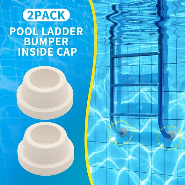 2 Pack Pool Ladder Rubber Bumpers Inground Pool Ladder Plug for Swimming Pool Ladders Fits 1.9inch Swimming Pool 2 Inside Plug