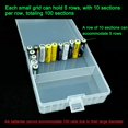 thumbnail image 3 of HUGFEGWE 100 x AA Battery Storage Case Holder Organizer Box Transparent CA919-115569, 3 of 8