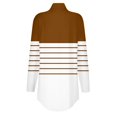 thumbnail image 5 of Topvent Tee Shirts For Women Fall Casual Long Sleeve Shirts Sweatshirt Stripe Printed High Neck Top Pullover, 5 of 5