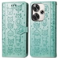 thumbnail image 1 of Funda Cartera FOXDOCK para Xiaomi POCO F6 , Flip PU con Relieve de Gatos y Perros, Tarjetero y Soporte, 1 of 6