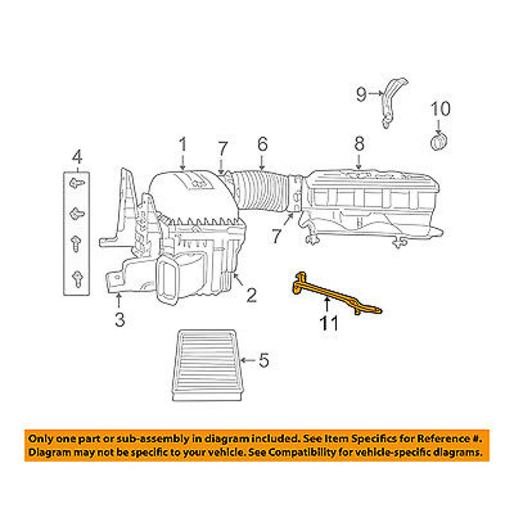 Dodge CHRYSLER OEM 0206 Ram 1500 Air Cleaner IntakeDuct Hose Tube 53032505AB