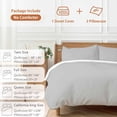 thumbnail image 6 of 3 Piece Grey Duvet Cover Set Full Size, Microfiber Comforter/Quilt Cover with Corner Ties and 2 Pillowcases, Modern Pure Gray All Season Soft Bedding with Zipper Closure, 6 of 8
