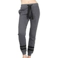thumbnail image 4 of MeMoi Women's Cotton Blend Jogger Pants with Contrast Ribbon Stripes - Womens - Female (Medium, Charcoal), 4 of 4