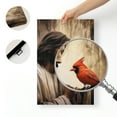 thumbnail image 6 of WFSposter Jesus Canvas Wall Art Jesus with Red Bird Bright Red Picture Print Christian God Poster Cardinal and Jesus Picture for Church Prayer Room, 6 of 7