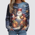 thumbnail image 2 of Futezty Womens Long Sleeve Tops Christmas Print Sweatshirts Fall Pullover Crewneck Soft Elegant Shirts Boho for Women, 2 of 5