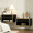 Black, variant on Catrimown Black & Gold Floating Nightstand, Wall Mounted Bedside Table with Drawer & Open Shelf for Bedroom