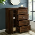 thumbnail image 3 of Walker Edison Coastal 4 Drawer, 1 Door Wardrobe, Dark Walnut, 3 of 8