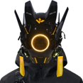 thumbnail image 2 of Casco con máscara QAONIE Punk LED para disfraces de Halloween para adultos, 2 of 9