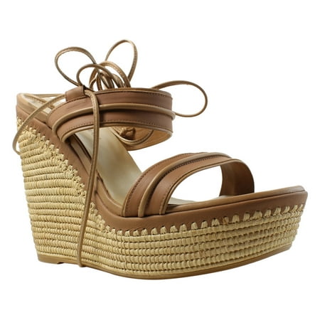 Brown Espadrille - Stuart Weitzman Womens Brown Espadrille Heels Size 11 New