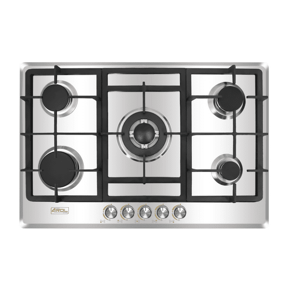 Parrilla de Gas Arol P-IN5Q76 5 Quemadores Acero Inoxidable Empotrable 76 cm