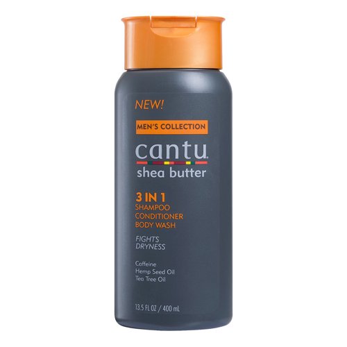 Cantu Mens Collection 3 in 1 Shampoo, Conditioner and Body Wash, 13.5