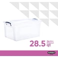 thumbnail image 3 of Superio Clear Plastic Storage Bins with Lids, 28.5 Quart (2 Pack), Stackable Storage Container with Latches and Handles, 3 of 5